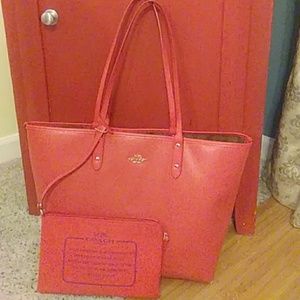 Coach bag with smaller wallet inside